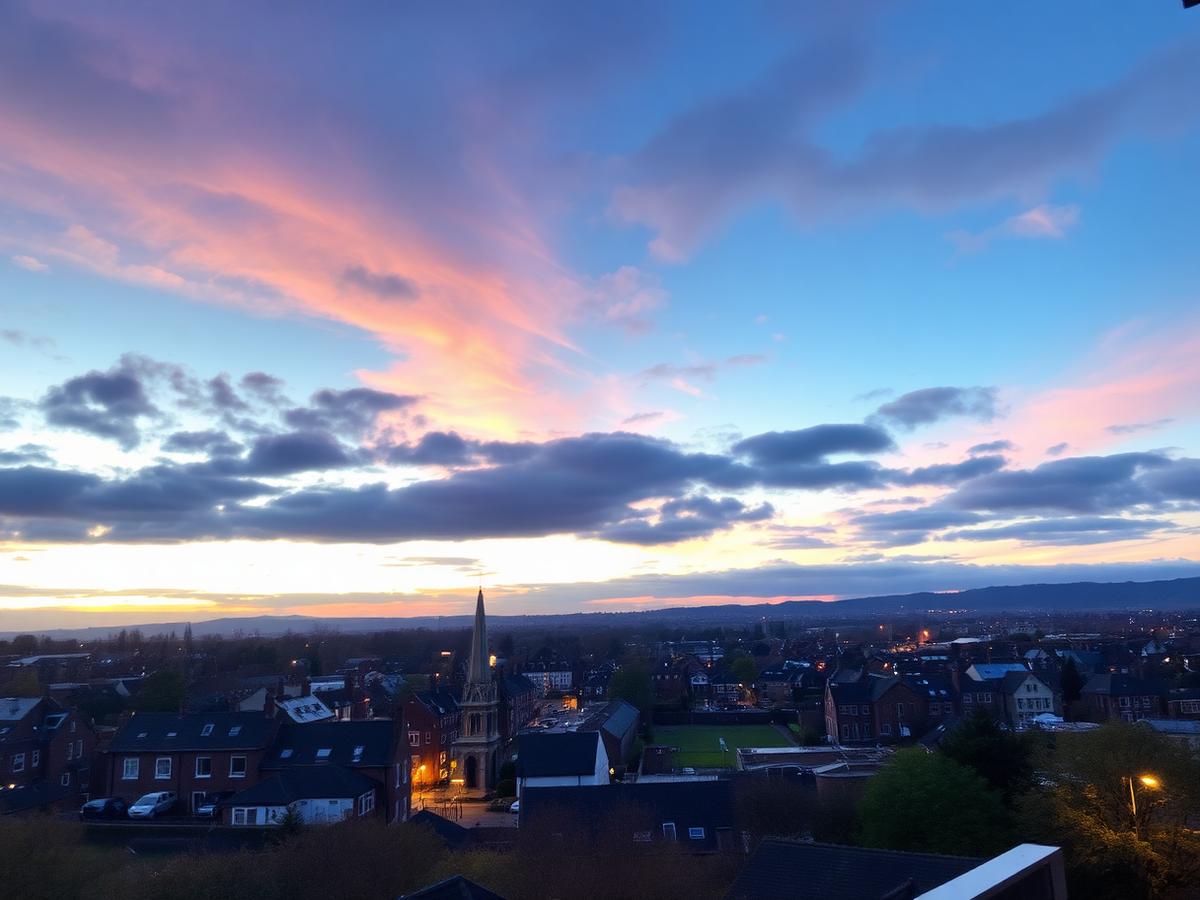 Cannock skyline at dusk